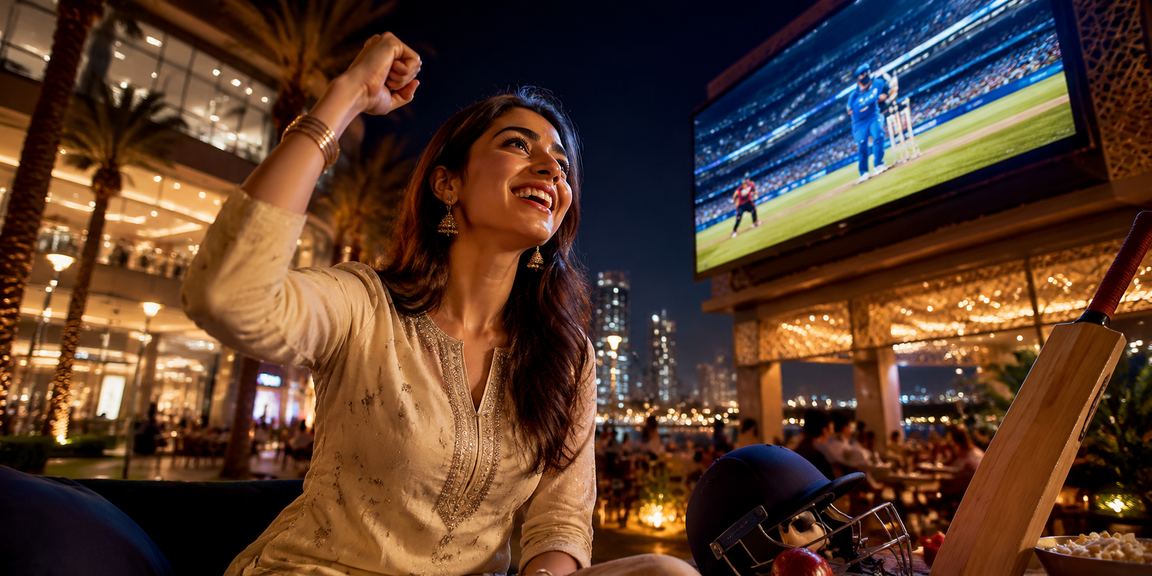 Fan enjoying cricket betting on mobile device in India watching IPL