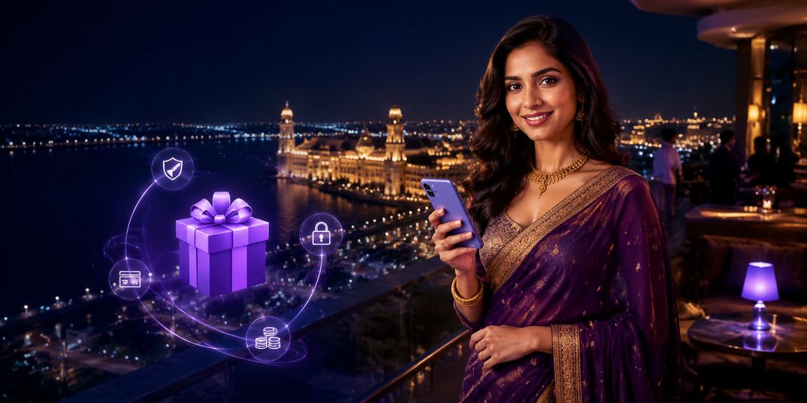 User enjoying m06 promotions via mobile payments on smartphone